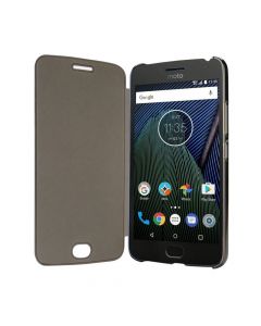 Lenovo Moto G5 Plus Touch Flip Cover (Gray)