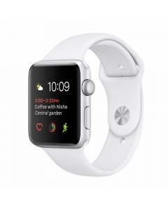 Apple Watch Series 2 42mm Silver Aluminum Case (White Sport Band)